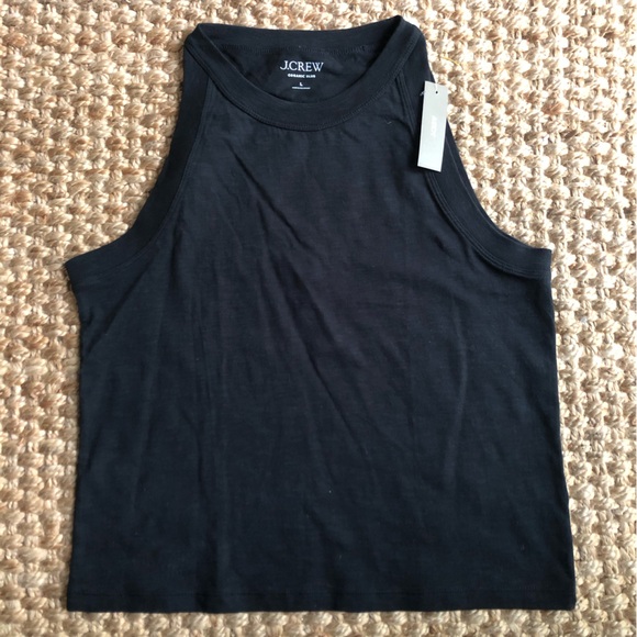 New w Tag: J Crew 90s Organic Slub Cotton Tank. Black - Picture 3 of 10
